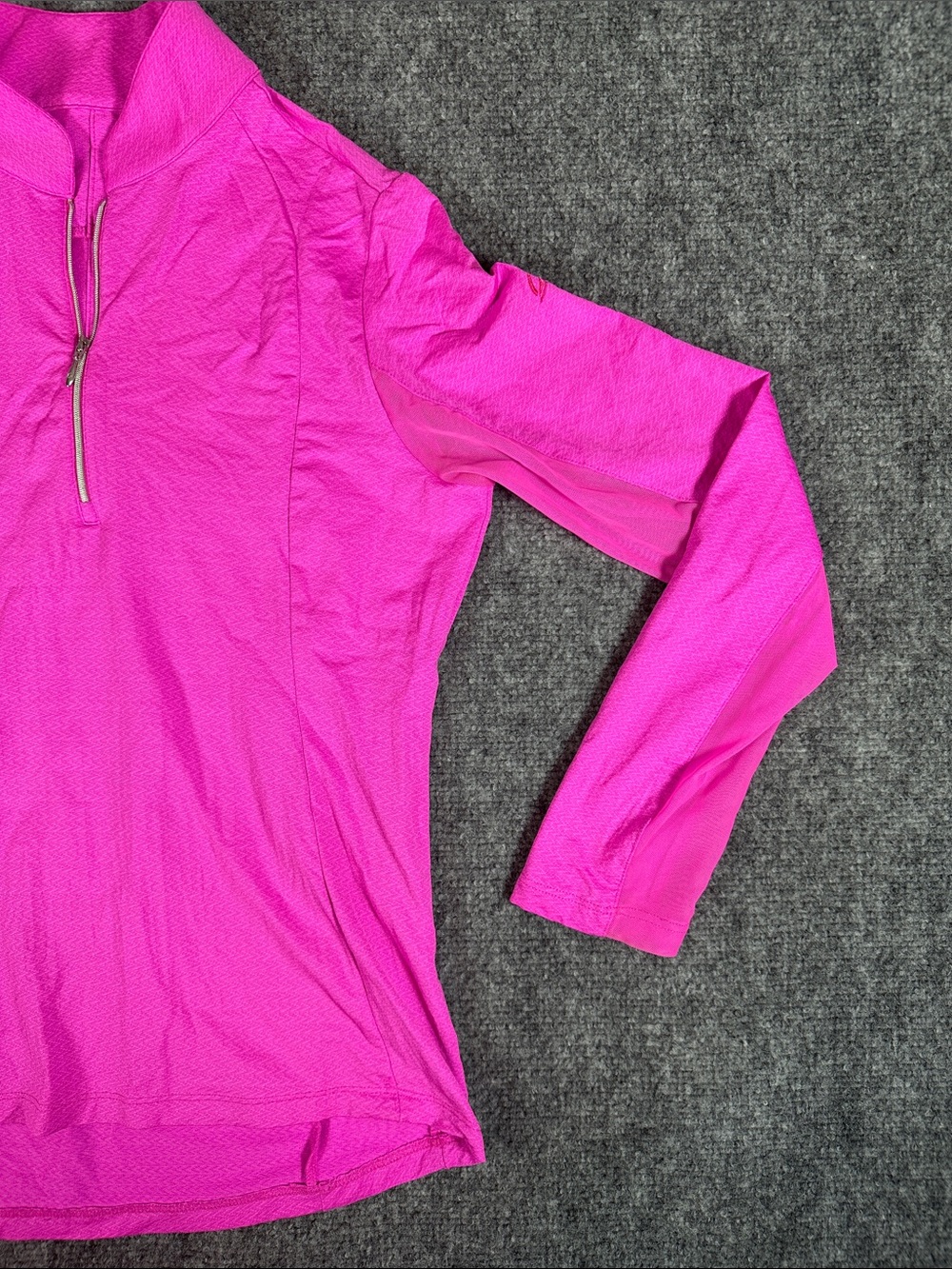 IBKUL Long Sleeve Mock Neck Quarter Zip Woman’s Size Small - Picture 3 of 11